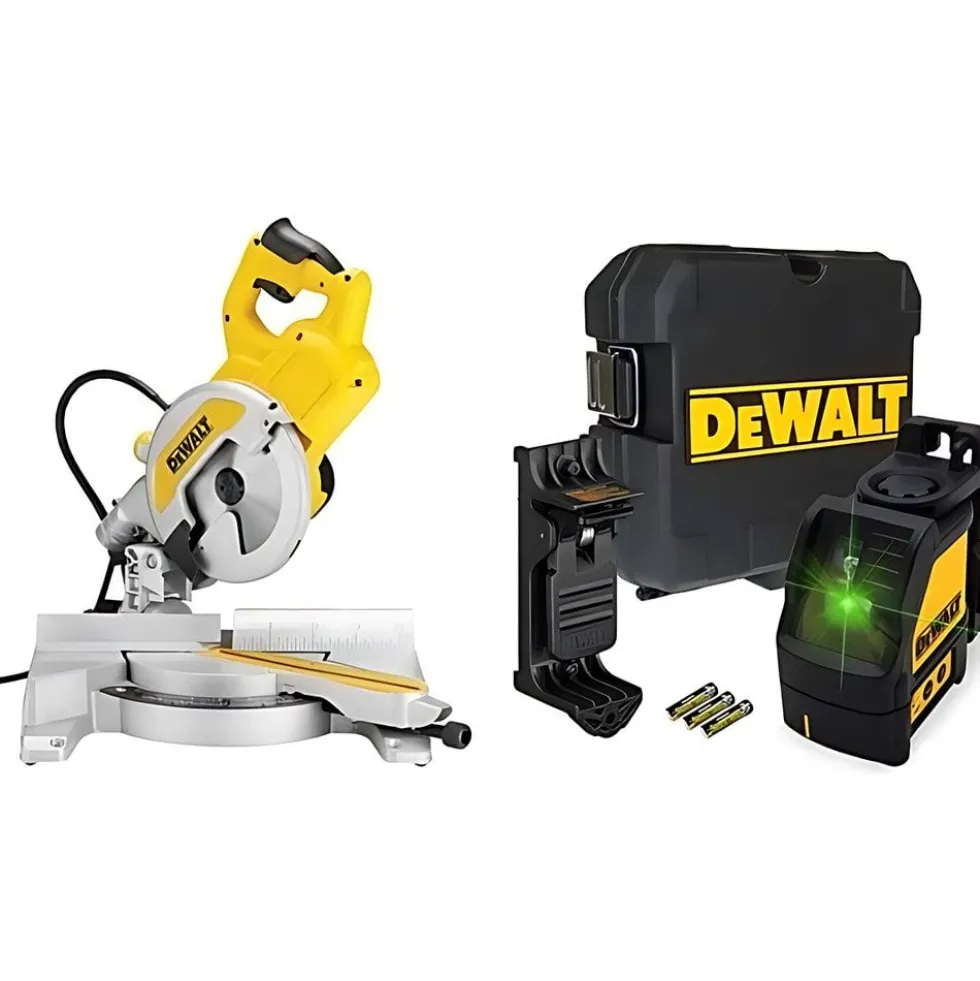 Kit Combo Serra de Esquadria DWS777 + Nível Laser DW088CG PROMO