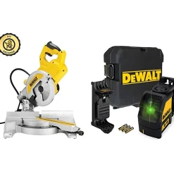 Kit Combo Serra de Esquadria DWS777 + Nível Laser DW088CG PROMO