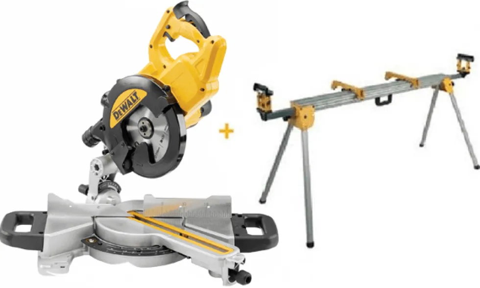 Kit Combo Serra de Esquadria 216mm + Bancada Dewalt CPROF473