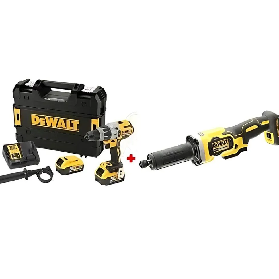 Kit Combo 18V Berbequim Combinado + Rectificadora 38mm Dewalt CPROF445
