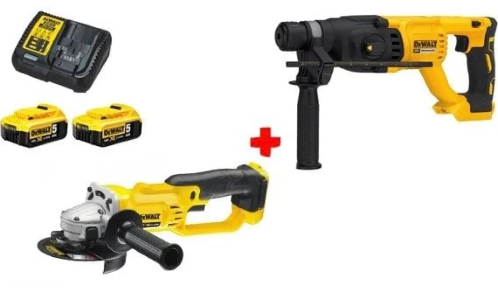 Kit Combo 18V DCH133NT + DCG412N DeWalt DCK2027P2T-QW