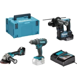 Kit Combo 18V DHR171Z + DHP484Z + DGA504Z Makita DHR171PRO4