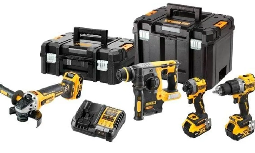 Kit Combo 4 18V Máquinas DCD805 + DCF850 + DCG405 + DCH273DeWalt DCK429P3T-QW