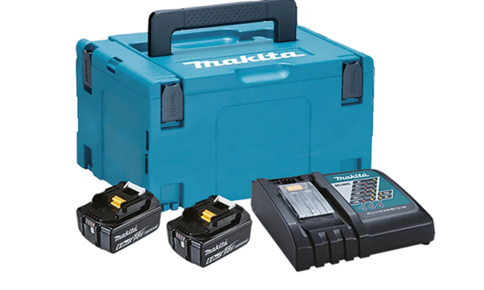 Kit de Baterias 6,0 Ah BL1860Bx2 + DC18RC Makita 198116-4