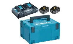 Kit de Baterias 6,0 Ah BL1860Bx2 + DC18RD Makita 198077-8