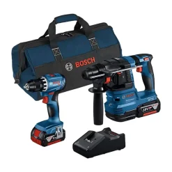 Kit De 2 Ferramentas 18V GSR 18V-45 + GBH 18V-22 + 2x4.0AH + GAL 18V-40 (C) Bosch Profissional 0615A50038