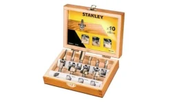 Kit de Fresas TCT p/ Madeira – 10Pcs Stanley STA80020-XJ
