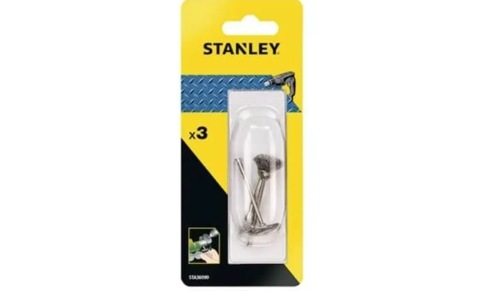 Kit de Mini Escovas de Arame - 3 Pcs Stanley STA36090-XJ