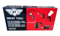 Kit de Pintura Pneumático 5 em 1 Great Tool ACKP5UNID