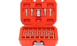 Kit extrator perfis danificados TORX/HEX 19 peças Kroftools 3074