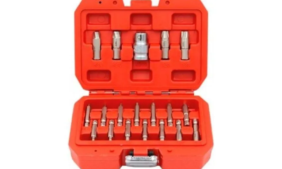 Kit extrator perfis danificados TORX/HEX 19 peças Kroftools 3074