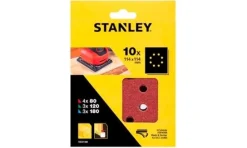Kit Folhas de Lixa 1/4 114x114mm - 10 Uni Stanley STA31108-XJ