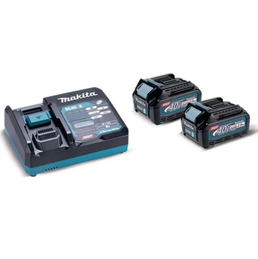 Kit Fonte Alimentação 40Vmax 2.5Ah Baterias e Carregador Makita 191J39-5