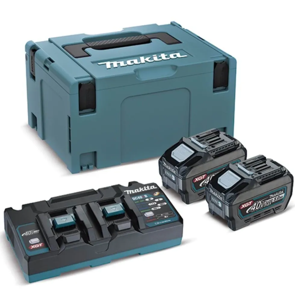 Kit Fonte Alimentação XGT 2 x 5AH + Makita DC40RB (MAKPAC)
