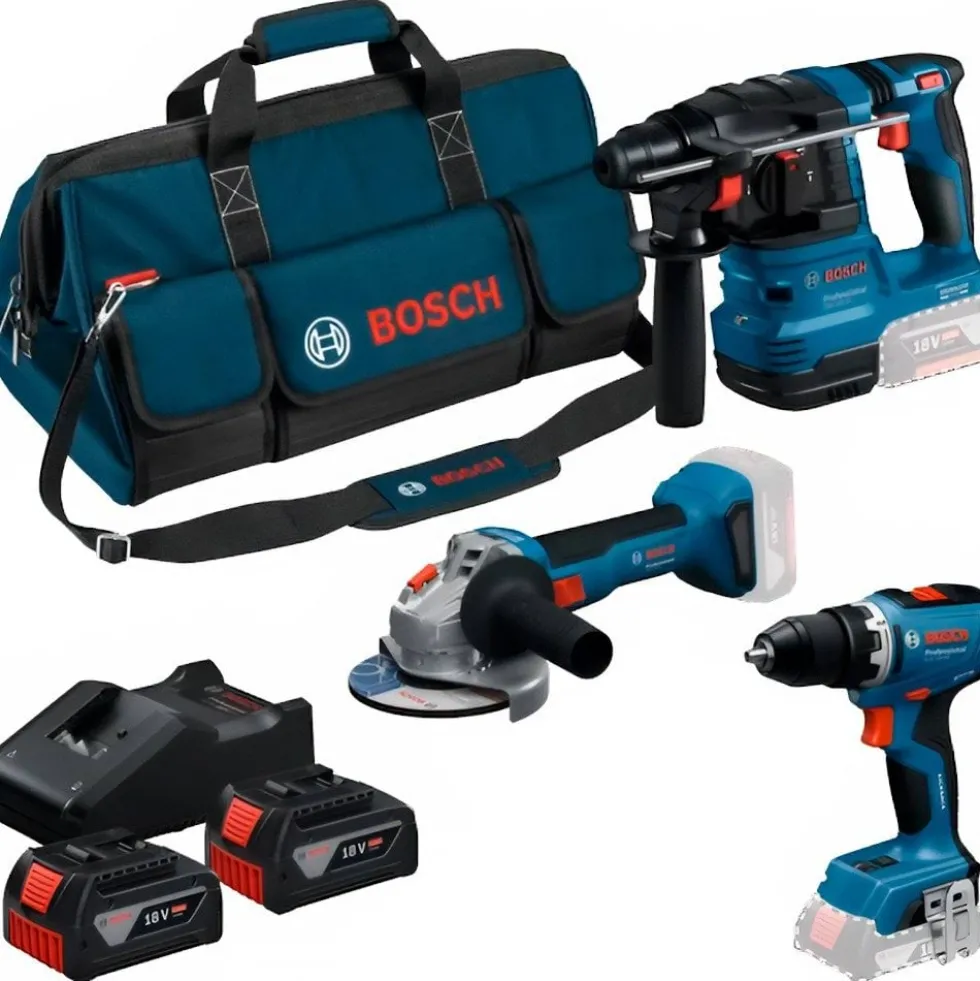Kit GBH 18V-22 + GSR 18V-65 + GWS 18V-8 Bosch 0615A50094