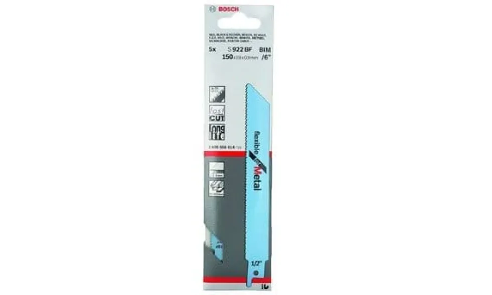 Kit 5 Lâminas S 922 BF Flexible for Metal Bosch 2608656014