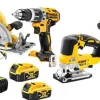 Kit 4 Maquinas 18V DCD796 + DCS334 + DCS572 + DCF887 Dewalt DCD796NPRO17