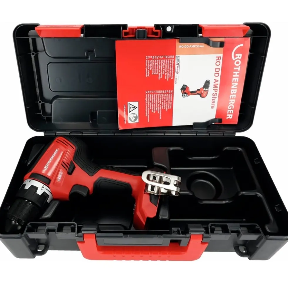Kit Máquina de Prensar 18V U16-20-25mm + Berbequim RO DD55 Rothenberger