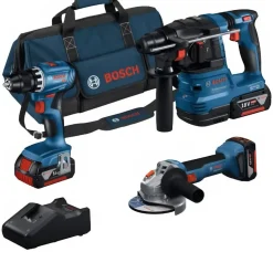 Kit 3 Máquinas GSR 18V-55 + GWS 18V-7 + GBH 18V-22 Bosch 0615A5007L