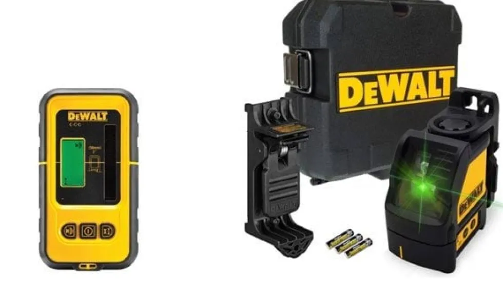 Kit Nível Laser Verde DW088CG + Recetor DE0892G DeWalt CPROF471