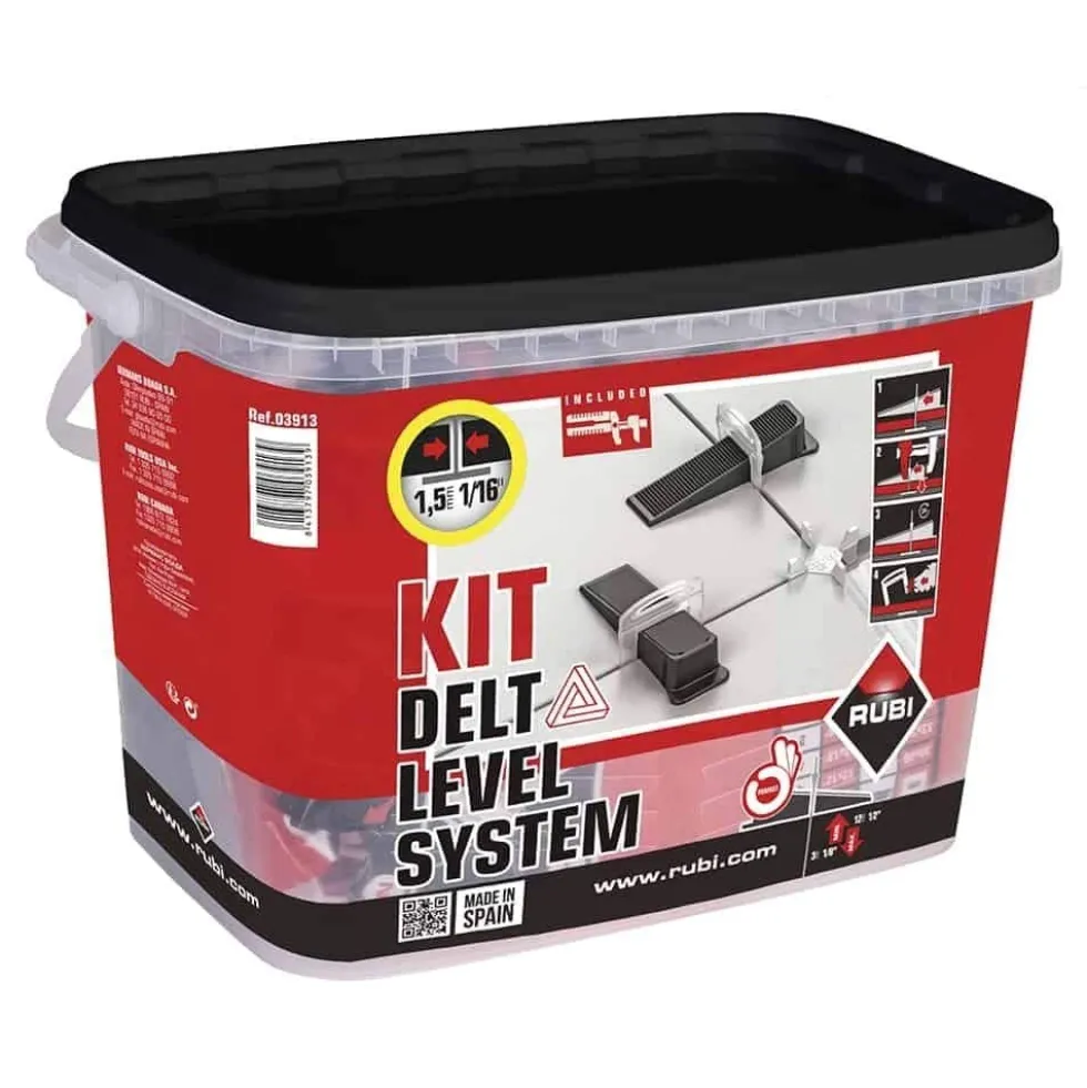 Kit p/ Nivelamento de Cerâmicas Delta Level System 2mm Pal Box (20 Un.) Rubi 3919