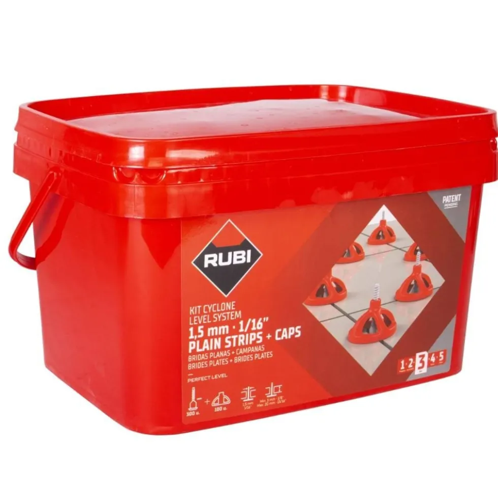 Kit p/ Nivelamento de Cerâmicas Cyclone L.S. 3 mm Rubi 35965