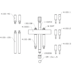 Kit Puxador de Rolamentos Ø20-Ø95 Forza 4100