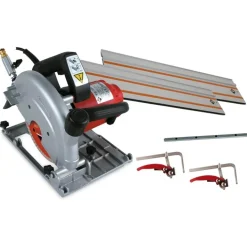 KIT Serra Circular + 2x Guias Carril + 2x Sargentos de Fixação TC-180 Rubi 50994