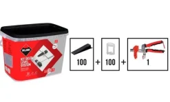 Kit Sistema de Nivelamento de Azulejos Delta 1MM V4 Rubi 3956