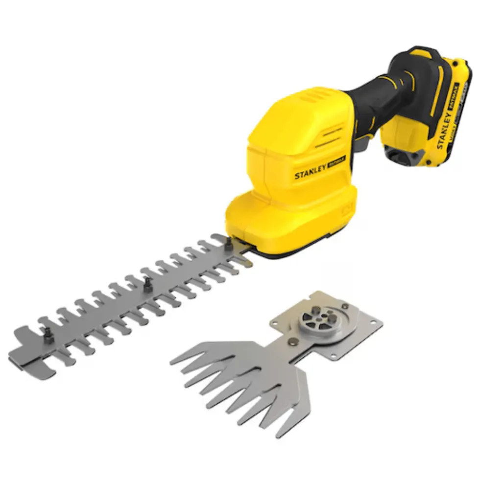 Kit Tesoura Corta-Relvas + Corta-Sebes V20 Li-Ion STCSS20D1-QW