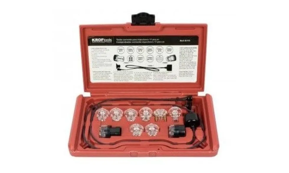 Kit Teste Corrente p/ Injetores 11 Pcs Kroftools 8115
