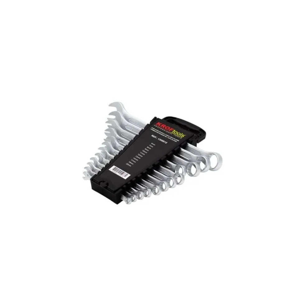 KROFTOOLS- JOGO CHAVE DE BOCA LUNETA 12PCS 06-22MM