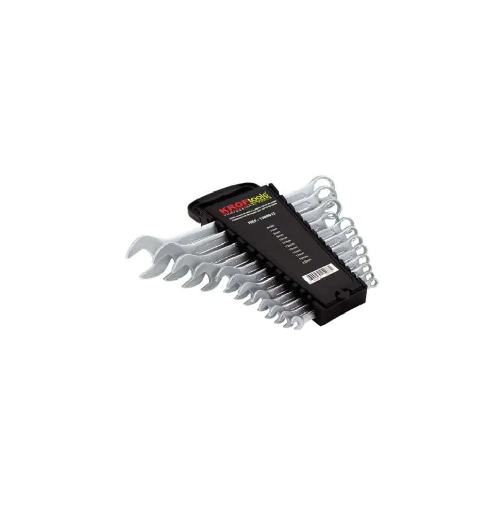 KROFTOOLS- JOGO CHAVE DE BOCA LUNETA 12PCS 06-22MM
