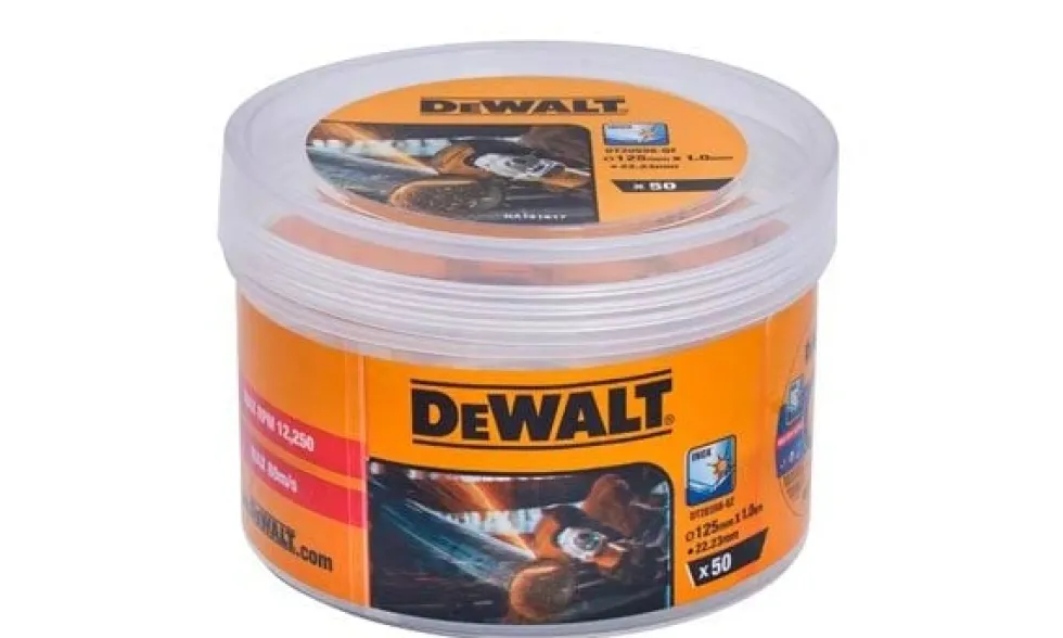 Lata 50UN Discos de Corte Inox 125x1,0mm DeWalt DT20598-QZ