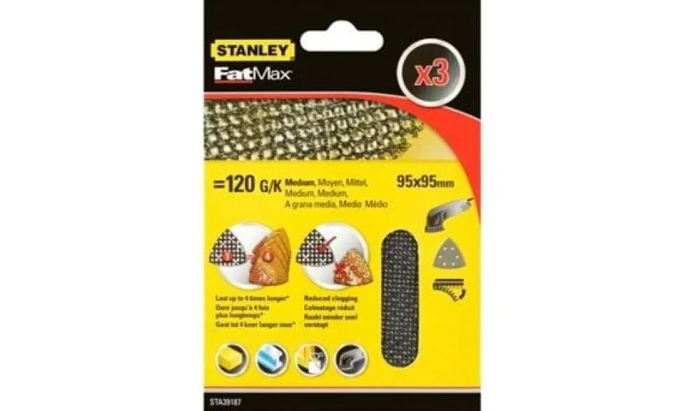 Lixas de Malha G80-240 p/ Lixadora de Detalhes Stanley