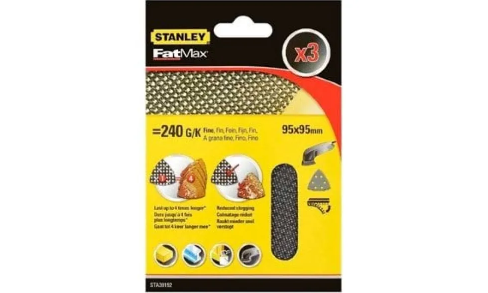 Lixas de Malha G80-240 p/ Lixadora de Detalhes Stanley