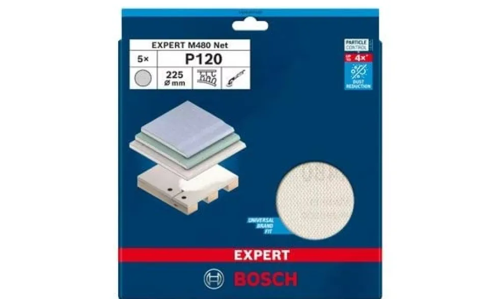 Lixas de Rede Grão 120 Expert M480 Bosch 2608901637