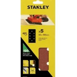 Lixas de Velcro Perfuradas 93x190mm G120 Stanley STA31522-XJ