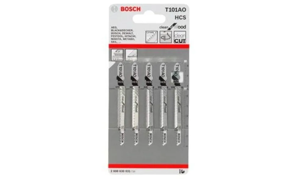 Lâmina de Serra VerticalT101 83mm p/ Madeira - 5Pcs Bosch 2608630031