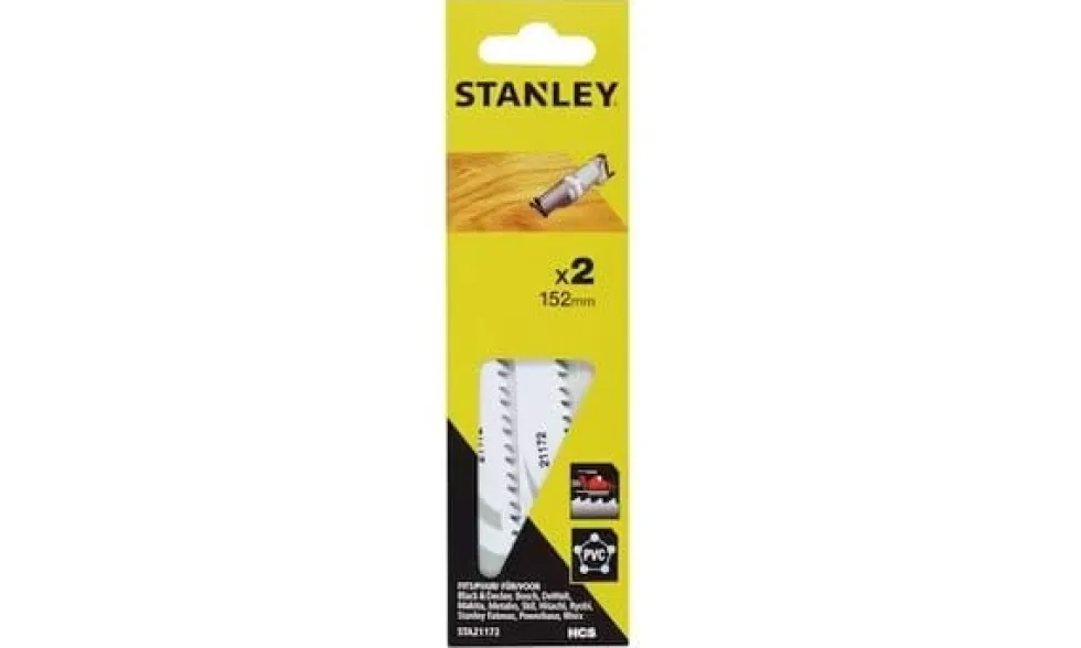 Lâminas de Serra Sabre 152mm p/ Madeira Stanley STA21172-XJ