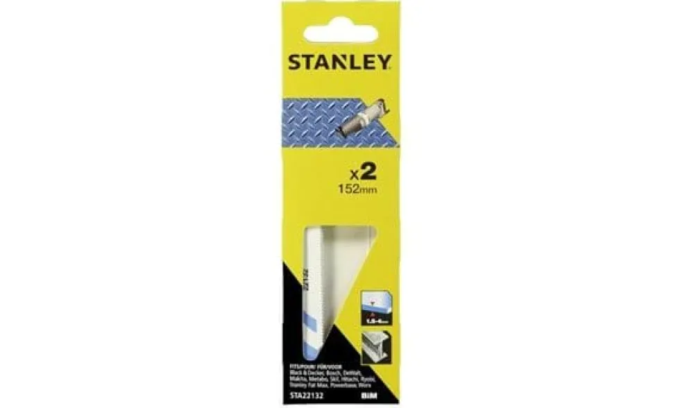 Lâminas de Serra Sabre 152mm p/ Metal Fino Stanley STA22132-XJ