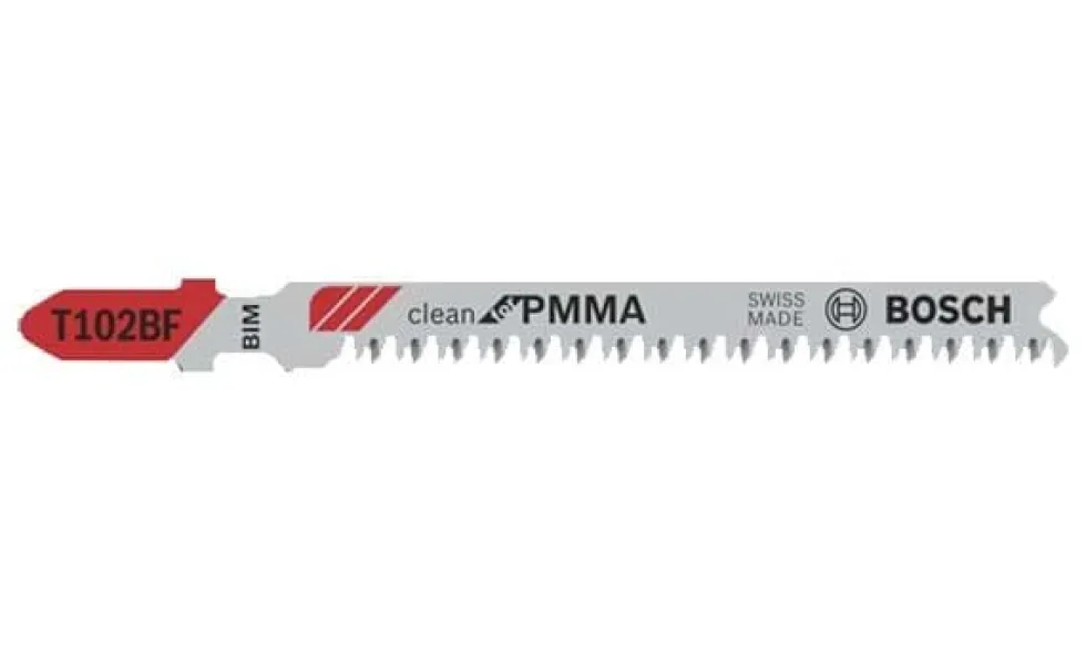 Lâminas de Serra Vertical T102 BF p/ Plasticos - 3Pcs Bosch 2608636780