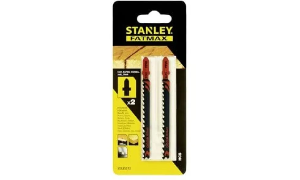 Lâminas HCS 100mm Corte Rápido p/ Madeira Stanley STA25572-XJ