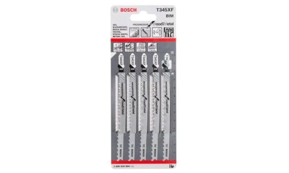 Lâmina T 345 XF p/ Madeira e Metal Bosch 2608634994