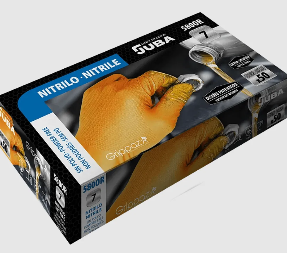 Luvas de Nitrilo Descartáveis 50 UN Juba 580 OR-XL