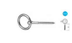 Macfer Argola Passa Cabos com Espigão para Madeira AISI316 MS0507 10x100mm 035.0350