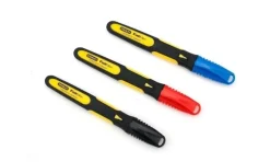 Marcadores Preto/Vermelho/Azul Ponta Fina Stanley 0-47-322