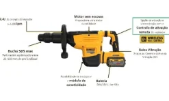 Martelo Demolidor XR Flexvolt 54V Dewalt DCH892N-XJ