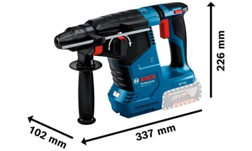 Martelo Perfurador 18V 5.0Ah SDS Plus GBH 18V-24 C Bosch 0611923003