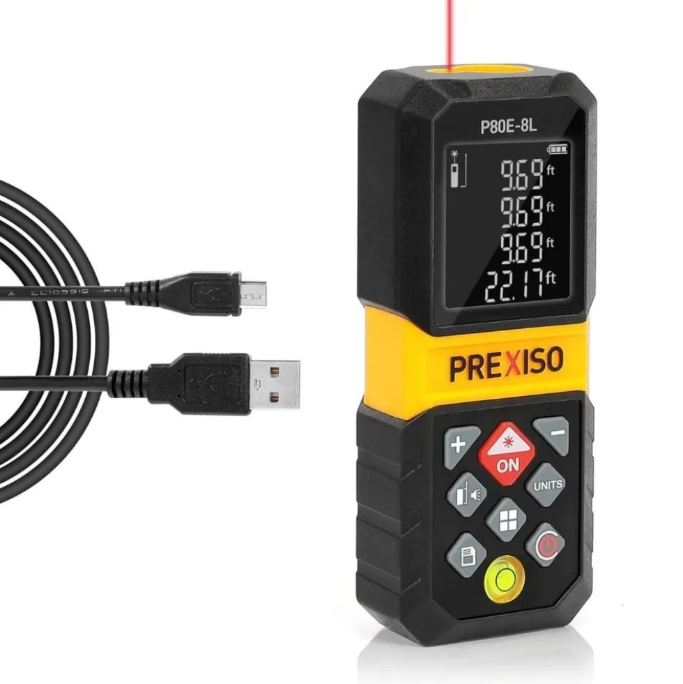 Medidor de Distância a Laser Recarregável 80M Prexiso P80E-8L